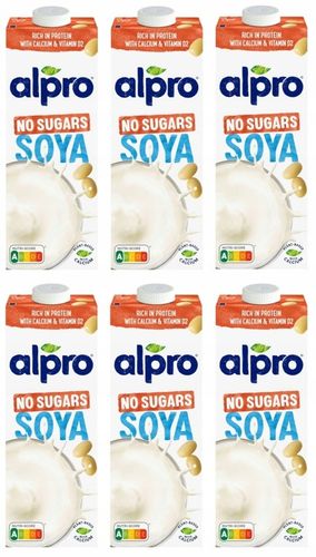 ALPRO NAPÓJ SOJOWY Z DODATKIEM WAPNIA I WITAMIN BEZ CUKRU 6x 1L na Arena.pl