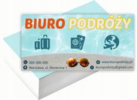 Wizytówki firmowe 200 szt WIELE WZORÓW do wyboru BIURO PODRÓŻY