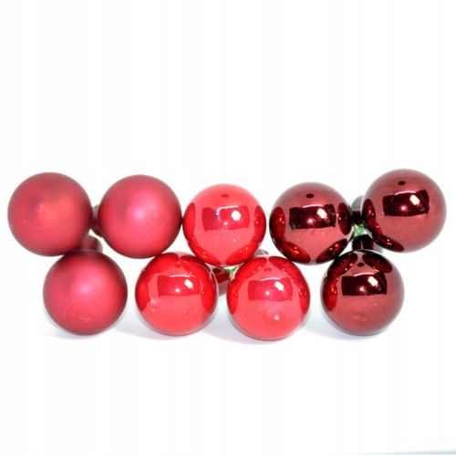 Bombki szklane drucik czerwień świąteczna 2cm/ 144 na Arena.pl