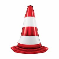 Balon foliowy stojący Pachołek drogowy auta samochody na urodziny 65x88 cm