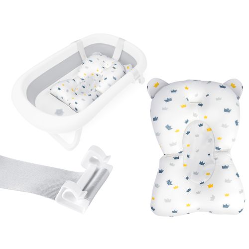 Poduszka do wanienki dla niemowląt wkładka do kąpieli Ricokids biało-niebieska na Arena.pl