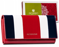 elegancki portfel damski ze skóry naturalnej - peterson