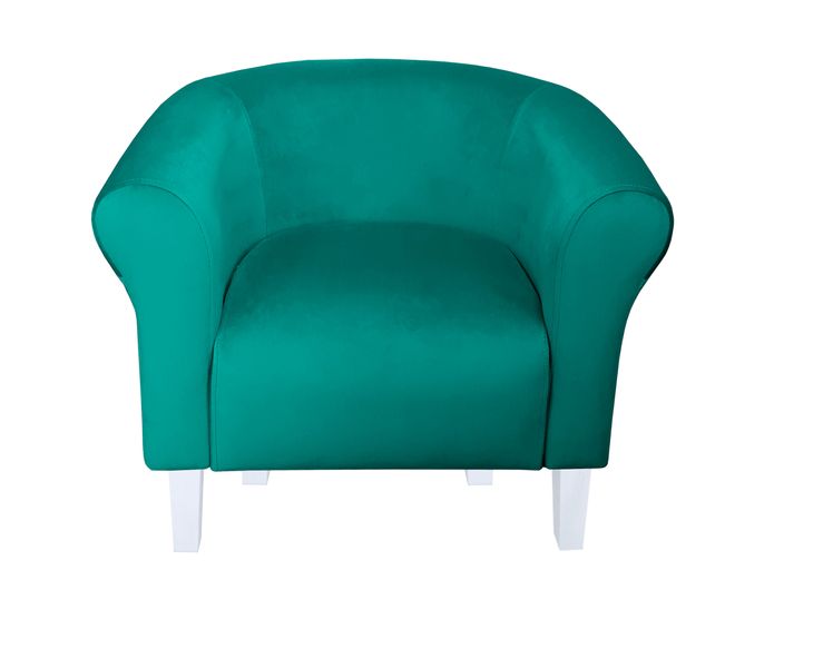 Fotel Milo nogi białe  turkus MG20 zdjęcie 2