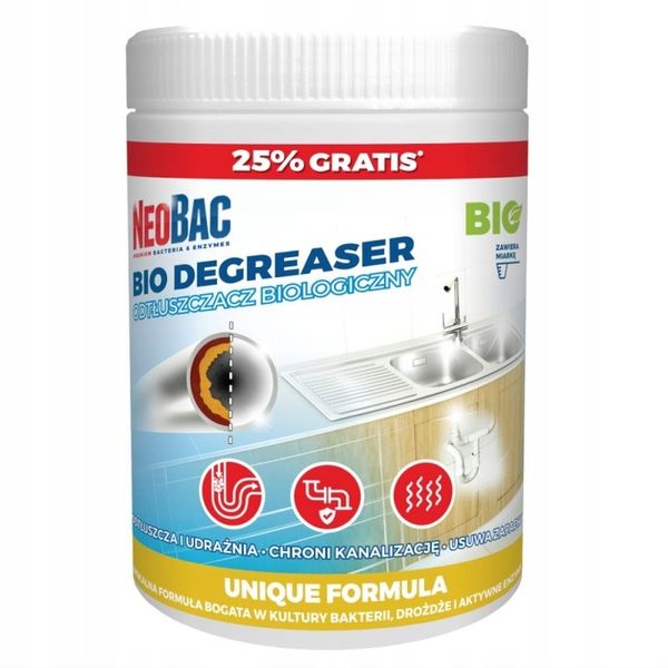 NeoBac Odtłuszczacz Biologiczny Udrażniacz zdjęcie 1