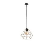 Lampa wisząca 1xE27 FARO GOLD/BLACK
