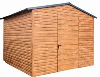 SCHOWEK - DOMEK OGRODOWY 3m x 3m DWUSPAD - drzwi - drewnopodobny ID152