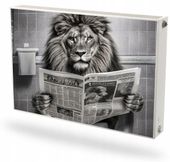 Mata magnetyczna magnes ozdobny na grzejnik na wymiar LEW Z GAZETĄ 60x100cm