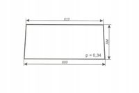 szyba tylna - tył ciągnika URSUS C-355 kabina czeska