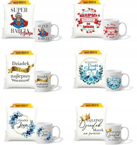 FOTO PODUSZKA KUBEK z życzeniami Dla BABCI DZIEŃ na Arena.pl