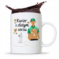 Kubek Prezent Dla Kuriera O Złotym Sercu Prezent Z Nadrukiem Ze Zdjęciem