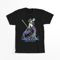 Koszulka Czarna Genshin Impact - Xiao - WYBIERZ KOLOR KOSZULKI I FASON Damska 2XL