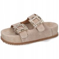 Klapki Melvin & Hamilton Eve 3 Suede Nude Crystal R40