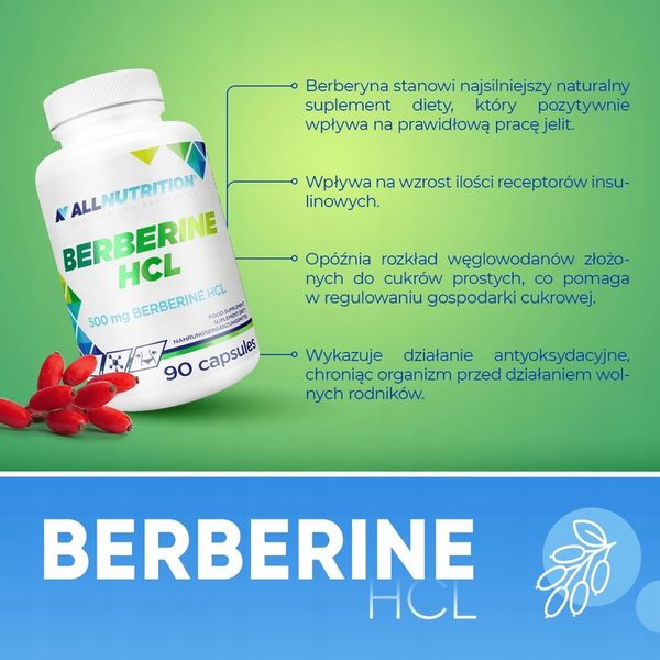 Allnutrition Berberine HCL 90 kap. zdjęcie 3