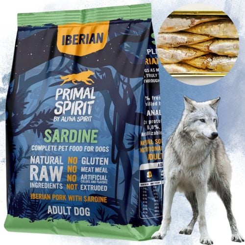 sucha karma dla psa primal spirit iberian sardine wieprzowina sardynki 1kg na Arena.pl