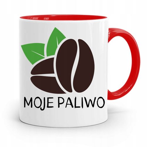 Kubek Czerwony Dla Mechanika Kawa Moje Paliwo Z Nadrukiem Ze Zdjęciem na Arena.pl