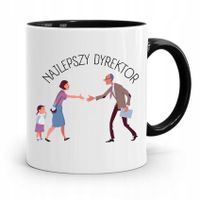 Dla Dyrektora Najlepszy Dyrektor Kubek Czarny Z Nadrukiem Ze Zdjęciem