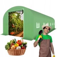 DUŻY TUNEL FOLIOWY OGRODOWY 6x3 SZKLARNIA OGRODOWA FOLIAK XXL 18 m2 UV-4