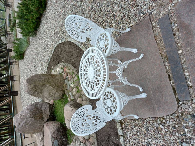 STÓŁ ŻELIWNY OGRODOWY FI 56cm PIĘKNY zdjęcie 4