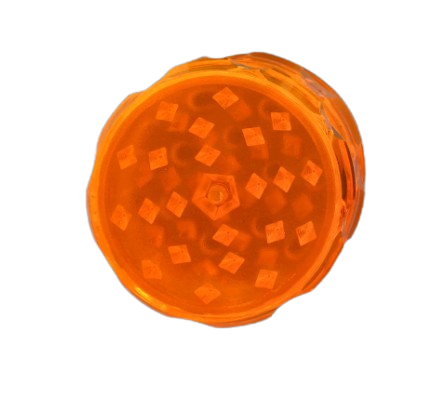 Elegancki Plastikowy Młynek do Suszu CBD Tytoniu 4-Częściowy Pomarańczowy na Arena.pl