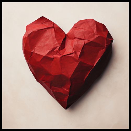 Plakat 60x60cm Kreślone Serce na Arena.pl