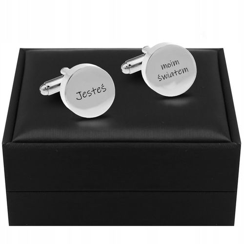 Spinki do mankietów TWÓJ TEKST TWOJA GRAFIKA ślub na Arena.pl