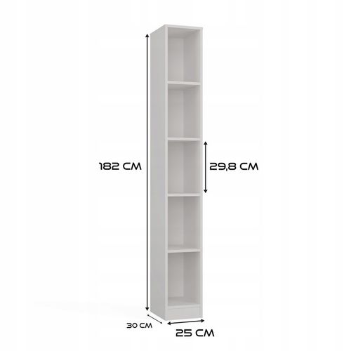 REGAŁ R25 BIUROWY 25CM PÓŁKA SZAFKA KSIĄŻKI SEGREGATORY BIAŁY POKÓJ na Arena.pl