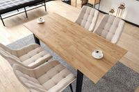 stół st22-fx dąb złoty craft /nogi czarne/ 120(160)x67