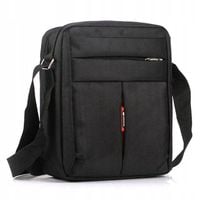 Torba Saszetka Męska Czarna Na Ramię Do Pracy