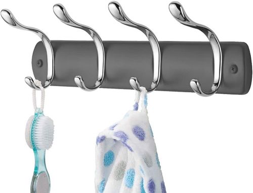 Wieszak Ścienny na Ubrania Metalowy z 4 Haczykami na Arena.pl