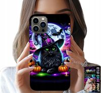 ETUI DO IPHONE 11 PRO MAX - CZARNY KOTEK HALLOWEEN SALEM DYNIA WZORY