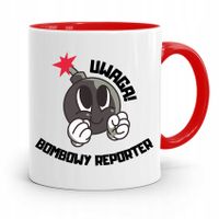 Kubek Czerwony Prezent Dla Dziennikarza Reportera Z Nadrukiem Ze Zdjęciem