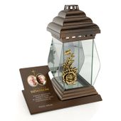 ZNICZ z PERSONALIZOWANĄ METALOWĄ PODSTAWKĄ na GRÓB DLA DZIADKÓW