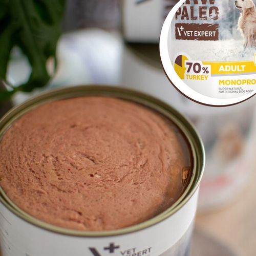 Mokra karma dla psów dorosłych indyk Raw Paleo 12 x puszka 800g na Arena.pl