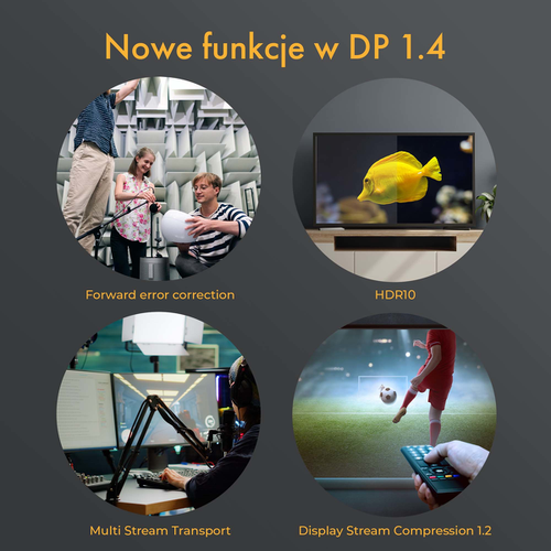 Claroc Kabel optyczny DisplayPort 1.4 AOC 8K 60Hz 10 m na Arena.pl