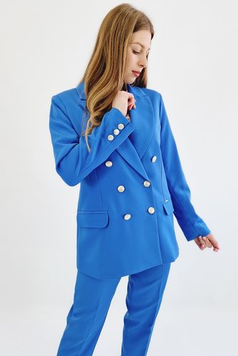 Dwurzędowy Damski Garnitur Sisi Niebieski 40 na Arena.pl