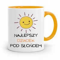 Kubek Żółty Na Dzień Dziadka Najlepszy Dziadek Z Nadrukiem Ze Zdjęciem