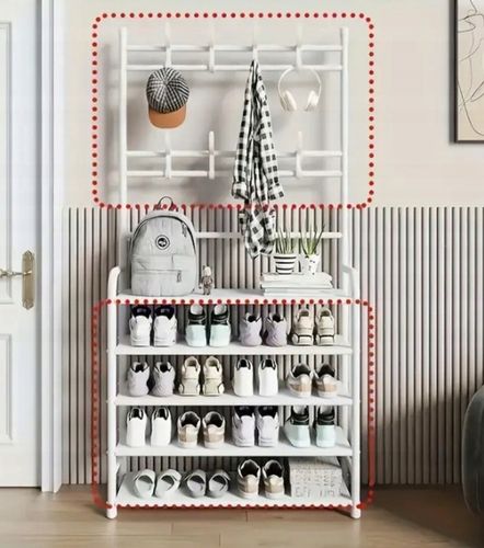 STOJAK NA BUTY WIESZAK NA UBRANIA WIESZAKI BIAŁY SZAFKA STOJĄCY na Arena.pl