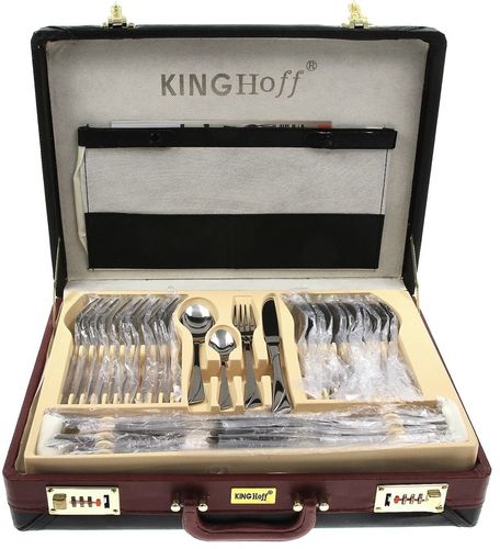 ZESTAW SZTUĆCE KOMPLET WALIZKA POŁYSK 72 KINGHOFF na Arena.pl