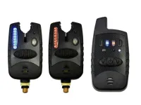 ZESTAW SYGNALIZATOR WĘDKARSKI WODOODPORNY LINIA 8 LED+ CENTRALKA+ ETUI 2+1