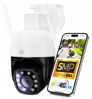 Kamera Obrotowa IP GSM / WIFI 4G LTE SIM 5MPx 5MP AUDIO, WYKRYWANIE POSTACI