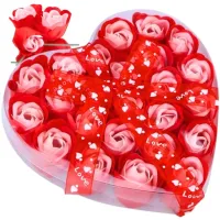 RÓŻE MYDLANE KWIATY DO KĄPIELI PREZENT WALENTYNKI