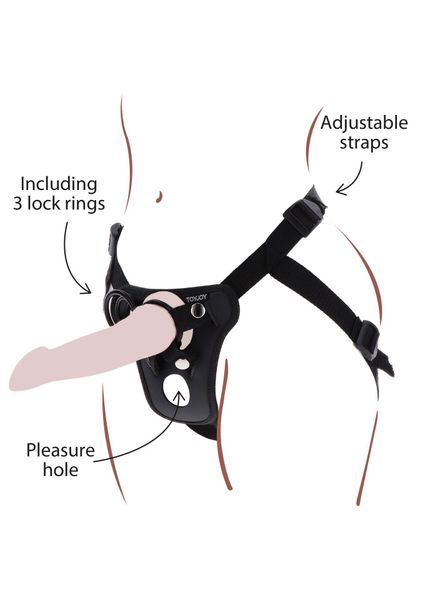 Strap-On Pleasure Harness Black zdjęcie 1