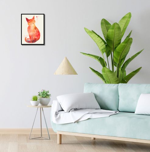 Plakat 30x40cm Akwarelowy Kot na Arena.pl