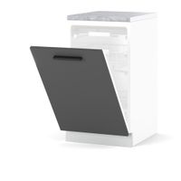 Szafka Kuchenna Front Do Zabudowy Zmywarki 45cm Blande Biały Szary Mat