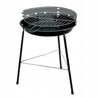 Grill okrągły 32,5 cm grill węglowy stal chromowana do grillowania