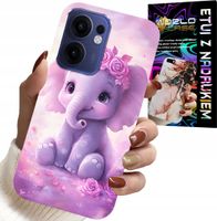 ETUI DO OPPO FIND X5 LITE - SŁODKI SŁONIK NA RÓŻOWYM TLE CASE +FOLIA