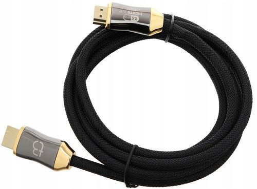 Kabel HDMI 2.1 3m Ultra High Speed 8K 60Hz 4K 120Hz HDR eARC Plecionka na Arena.pl