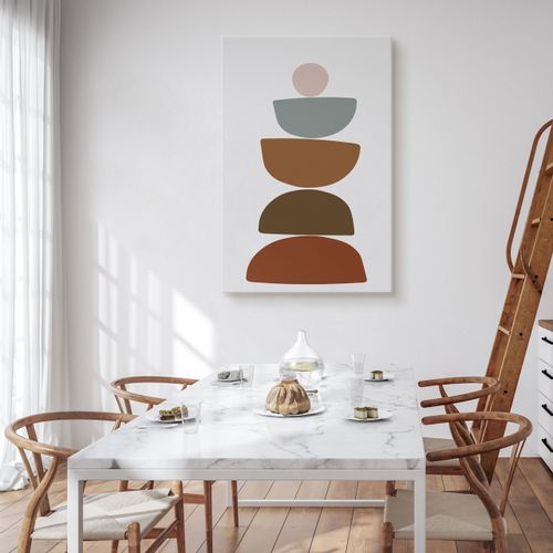 Obraz Na Płotnie Do Salonu Azteckie Skały Styl Boho Minimalizm 50cm x 70cm na Arena.pl