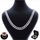 ELEGANCKI Łańcuszek Męski Srebrny Łańcuch Pancerka TYTANOWY + GRATIS