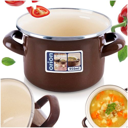 Garnek emaliowany BROWN 14 cm, 950 ml na Arena.pl